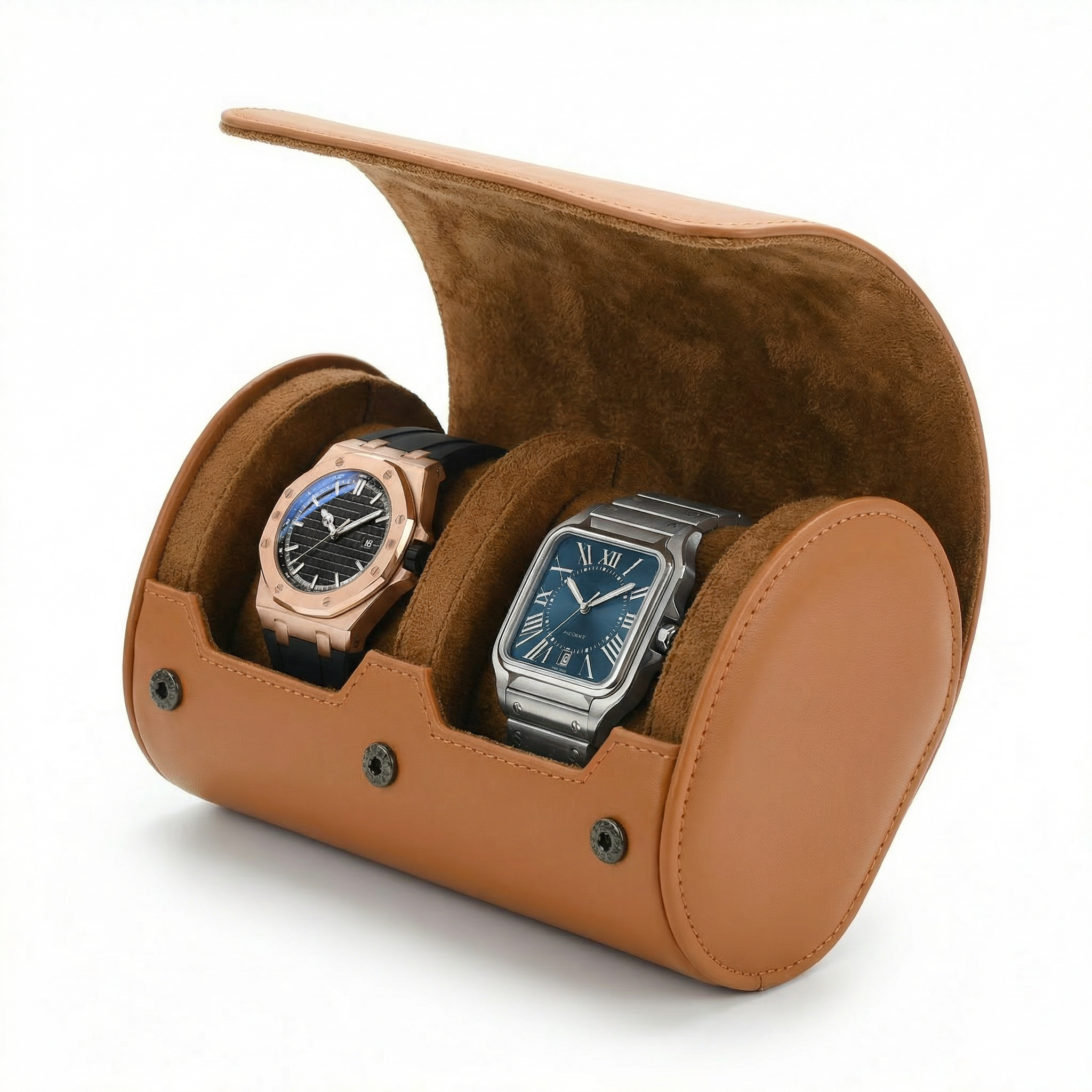 Leather Watch Roll Case